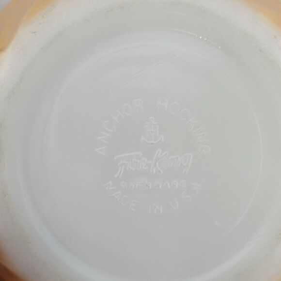 1950s Fire King Copper Peach Tint Luster Ovenware Swirl Individual Casseroles - Picture 3 of 3